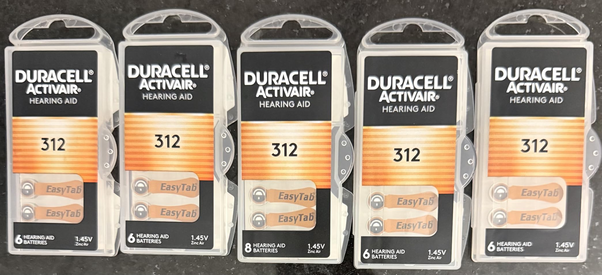 Duracell Hearing Aid Batteries Brown Size 312, 32 Count Pack, 312A Size Hearing Aid Battery with Long-Lasting Power, Extra-Long EasyTab Install for Hearing Aid Devices customer photo 1