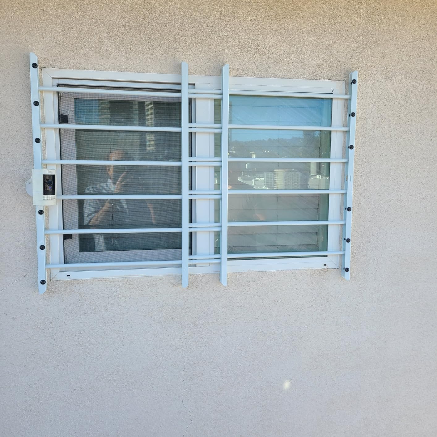 Grisham AWG Fixed Window Security Bars,(White, 3Bars) 14 3/4
