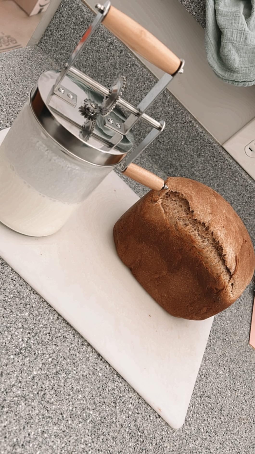 Dazey Butter Churner - Cheese Cloth, Shaping Paddles, Recipe Book INCLUDED- Hand Crank Manual Butter Maker customer photo 2