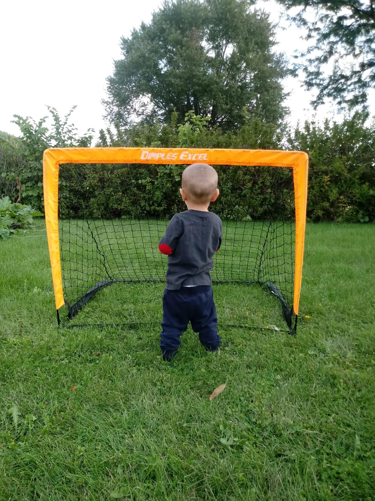 Dimples Excel Soccer Goals Kids Net for Backyard 7x5, 5x3.6, 4x3, 3x2.2 FT customer photo 1