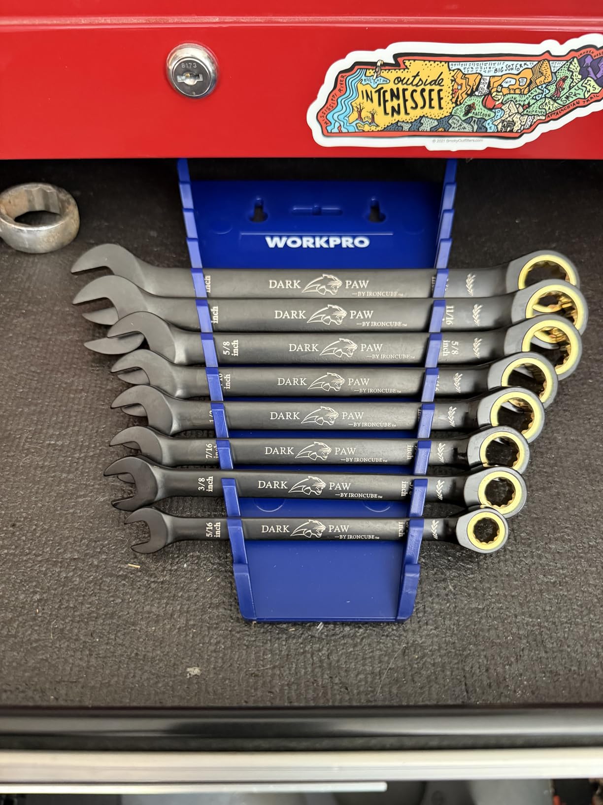 WORKPRO 2-Pack Magnetic Wrench Organizer, 12-Piece Wrench Holder Set for Tool Box Drawer customer photo 1