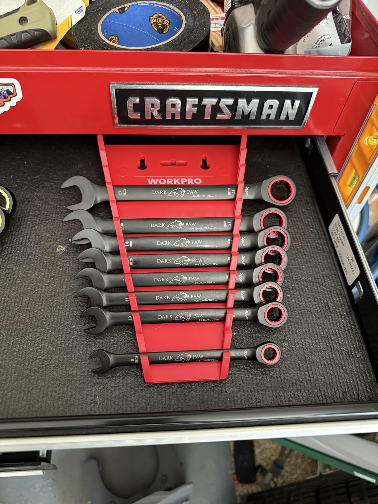 WORKPRO 2-Pack Magnetic Wrench Organizer, 12-Piece Wrench Holder Set for Tool Box Drawer customer photo 2