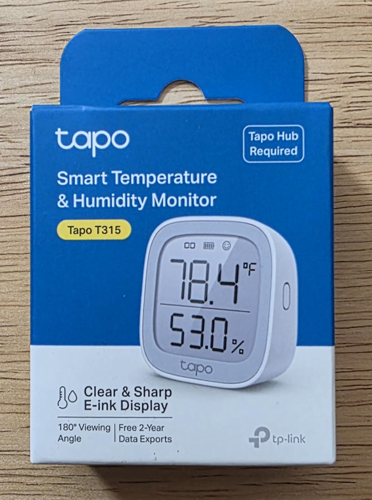 Tapo Smart Temperature and Humidity Monitor, 2.7