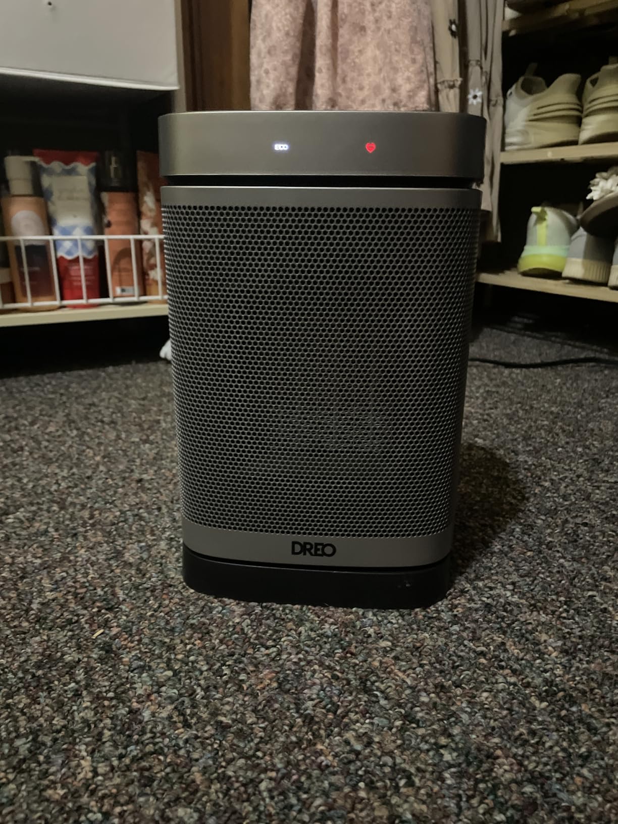 Ceramic Personal Space Heater for Office Desk & RV, 1000W/700W Low Wattage Electric Heater Under Desk, Circuit Friendly & Quiet Mini Heater for Feet & Hands customer photo 2
