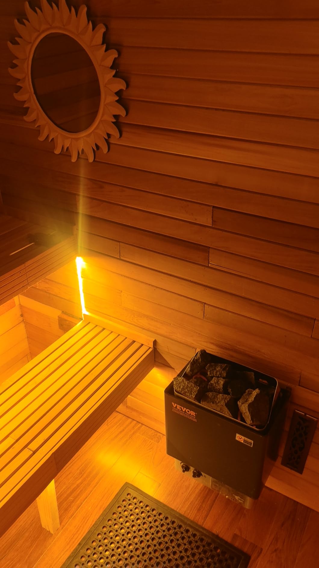 VEVOR Sauna Heater, 220V Electric Sauna Stove, Steam Bath Sauna Heater with 3h Timer and Adjustable Temp for Max. 176-318 Cubic Feet, 4.5KW, FCC Certification customer photo 1