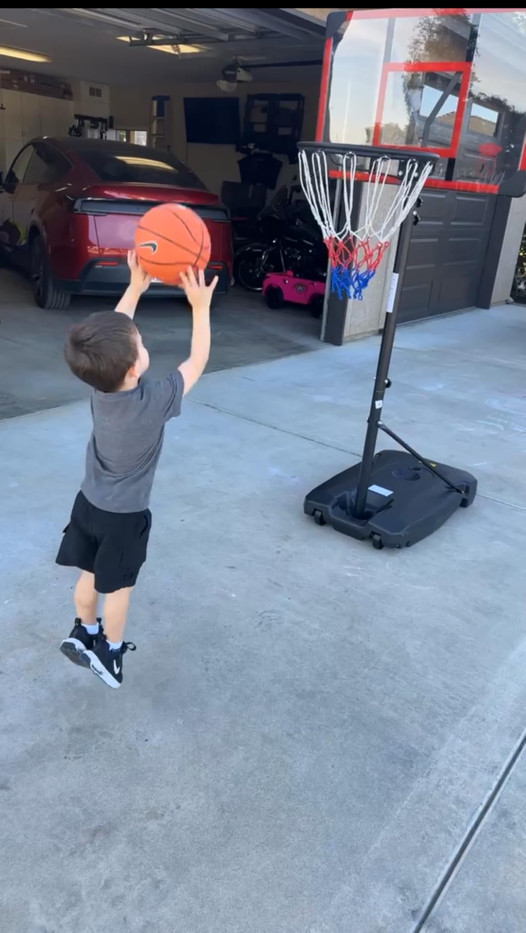 Yohood Kids Basketball Hoop Outdoor 4.82-8.53ft Adjustable, Portable Basketball Hoops & Goals for Kids/Teenagers/Youth customer photo 2