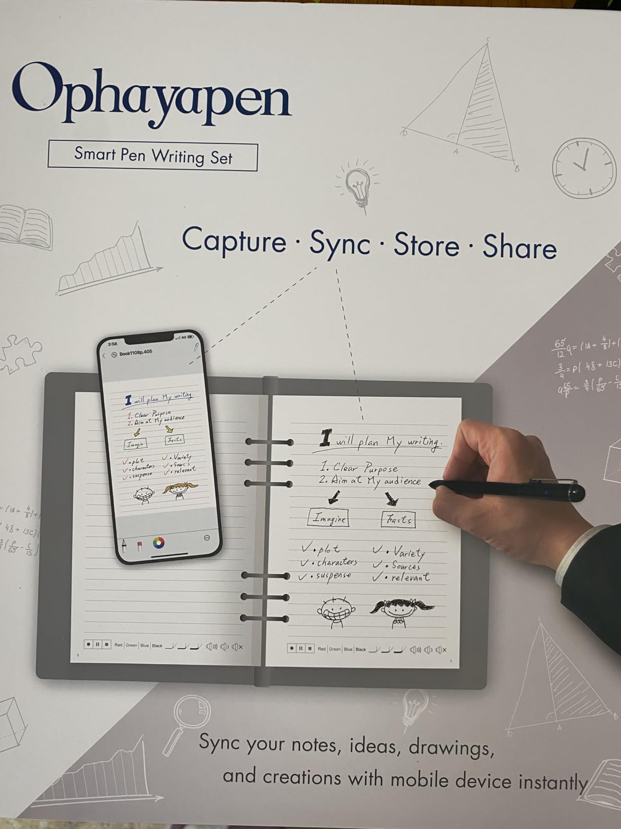 Smart Sync Pen for Note Taking with Notebook and Writing Board, Real-time Sync for Digitizing, Convert to Text, Storing, Sharing Paper Notes via APP customer photo 1