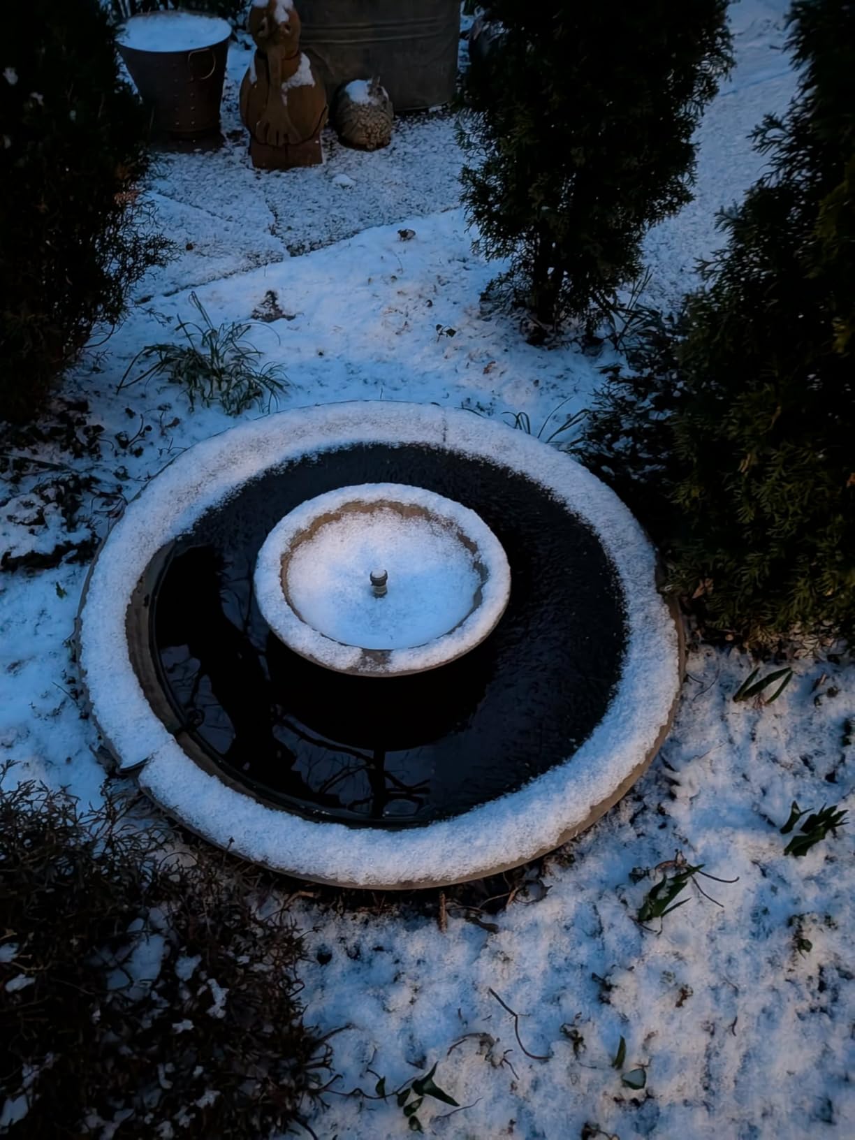 Saillong Bird Bath Deicer Heated Rock, 80W Submersible Utility Decorative De Icer, Thermostatic Controlled Winter Water Heater with Aluminum Base customer photo 1