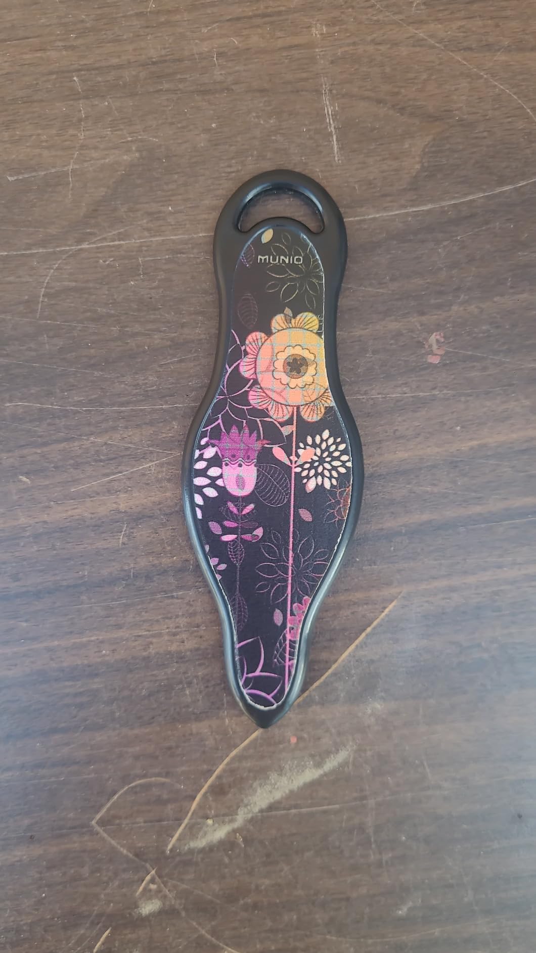 MUNIO Self Defense Keychain - Lightweight, Stylish & Portable Safety Tool for Women & Men - Non-Lethal Kubotan, Easy to Use, TSA Approved - Made in USA - Painted Bloom Design customer photo 1