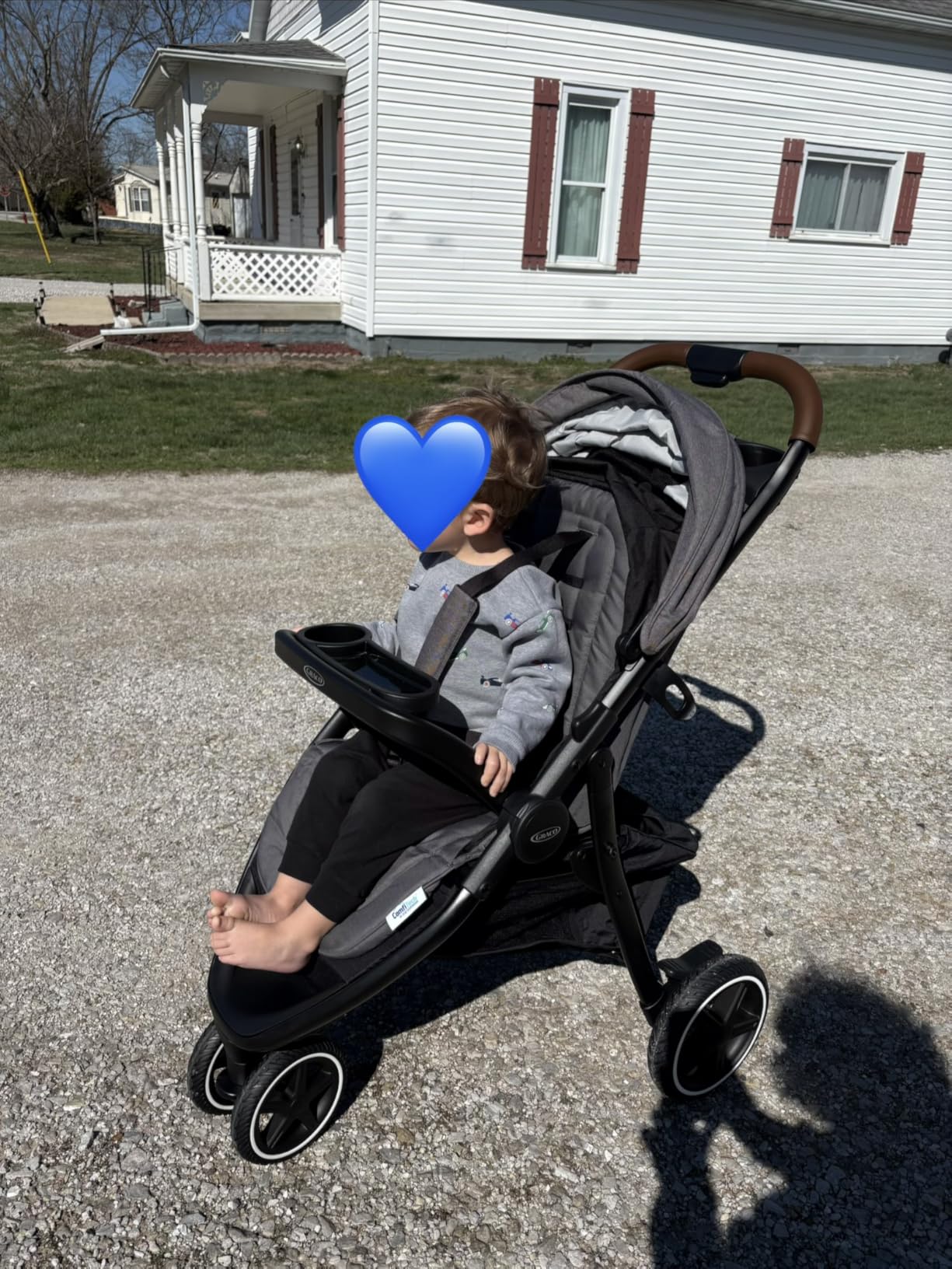 Graco Outpace LX All-Terrain 3-Wheel Baby Stroller, Never-Flat Rubber Tires, Easy One-Hand Fold, in-Seat Suspension, Cohen customer photo 1