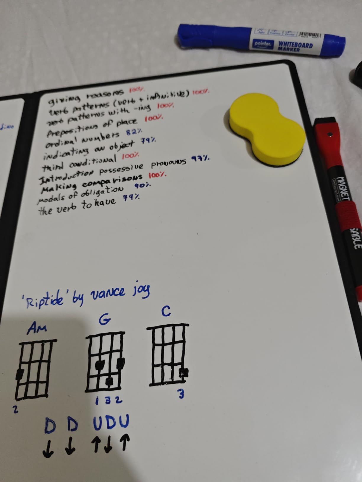 Double-Sided White Board 12x9 inch - Ultra-Thin 0.3