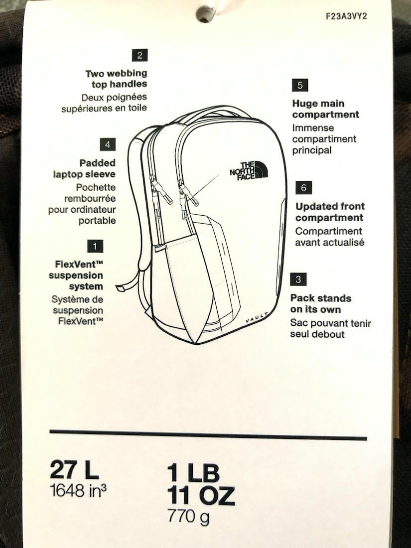 The North Face Vault Everyday Laptop Backpack - Commuter Travel Bag, Water-Repellent Finish, Spacious Compartment customer photo 1
