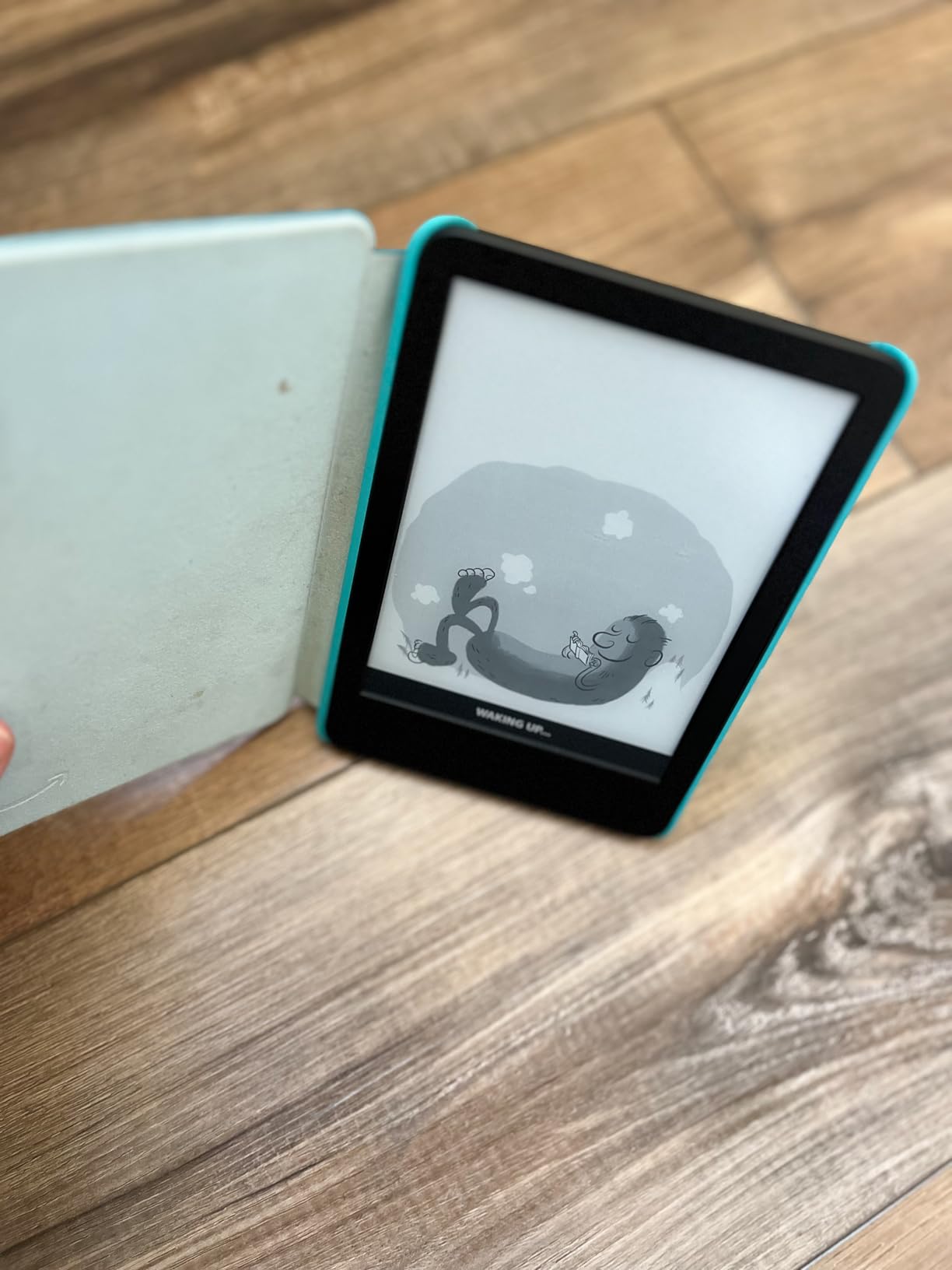Amazon Kindle Kids 16GB (newest model) - If it breaks, we will replace it, includes ad-free books and cover customer photo 1