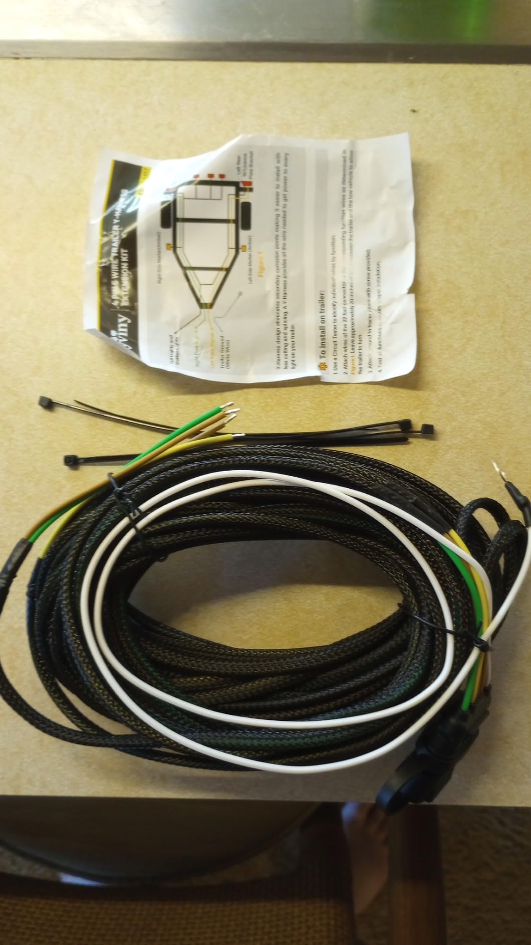 Oyviny 4 Pin 5 Wire Trailer Wiring Harness 22FT for Rewiring Both-Side Taillights, Pure Copper Wishbond Trailer Light Kit 4 Way Flat 5 Wire Plug customer photo 2