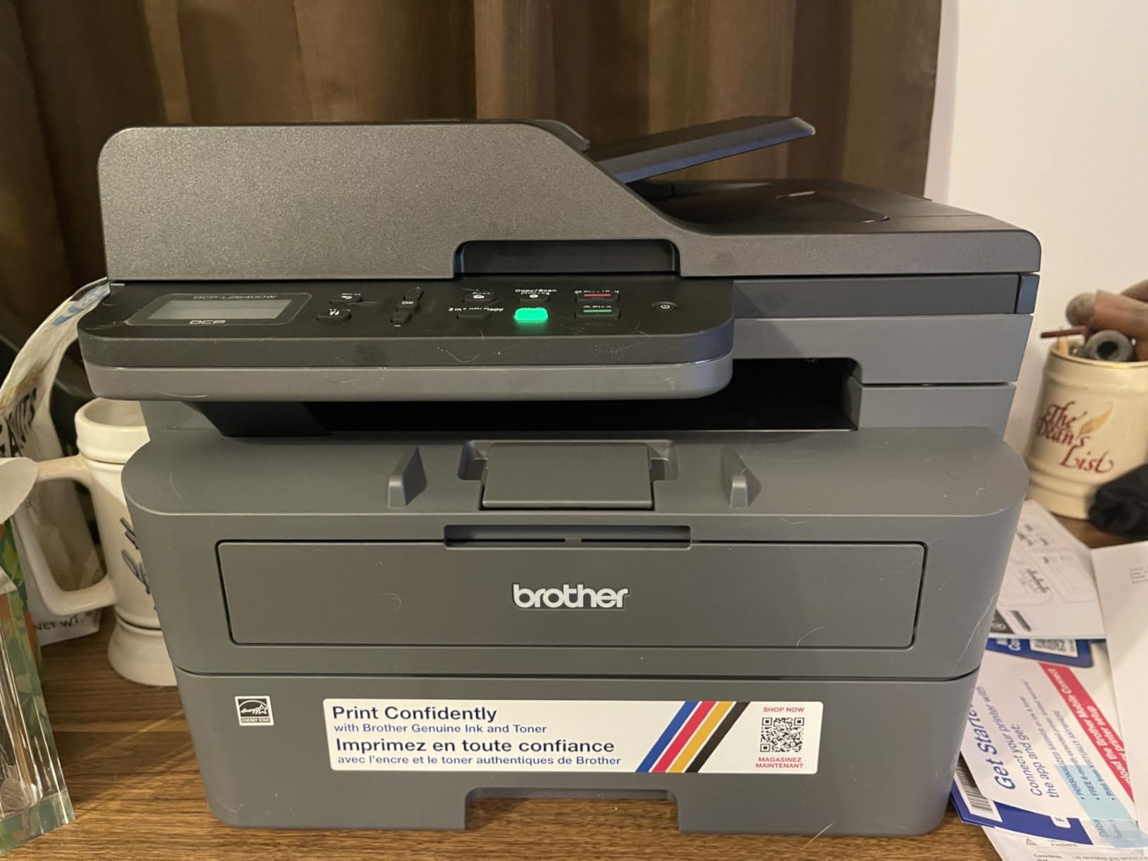 Brother DCP-L2640DW Wireless Compact Monochrome Multi-Function Laser Printer with Copy and Scan, Duplex customer photo 1