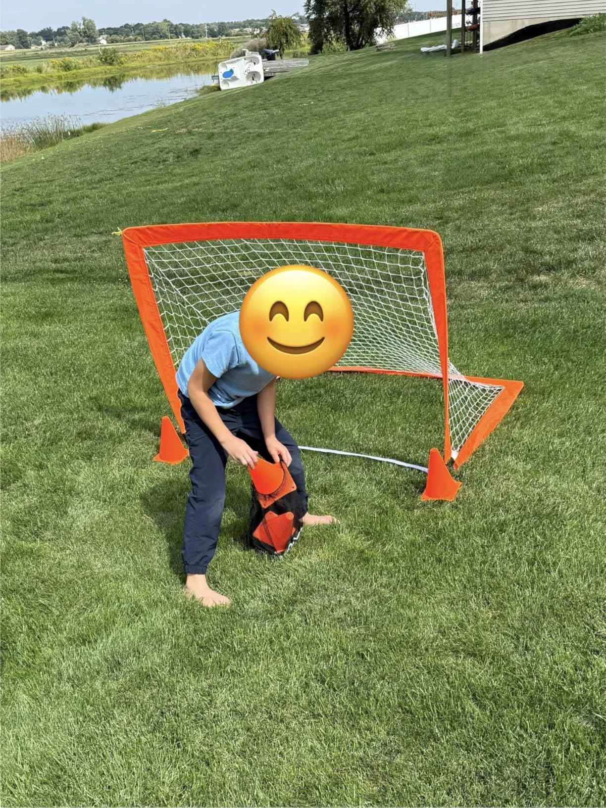 GoSports Portable Soccer Goals for Kids - 13 Color Options - Choose 4 x 3 ft or 6 x 4 ft - Team Tone Pop Up Nets for Backyard customer photo 2