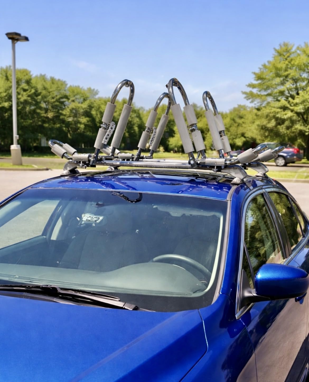 FORWODE Premium Kayak Roof Rack, 2 Pair J-Bar Roof Rack, Folding Adjustable Rack, Heavy Duty Kayak Roof Carrier 2 Kayak, Canoe, SUV, Surfboard on SUV, Car and Truck Crossbar customer photo 1