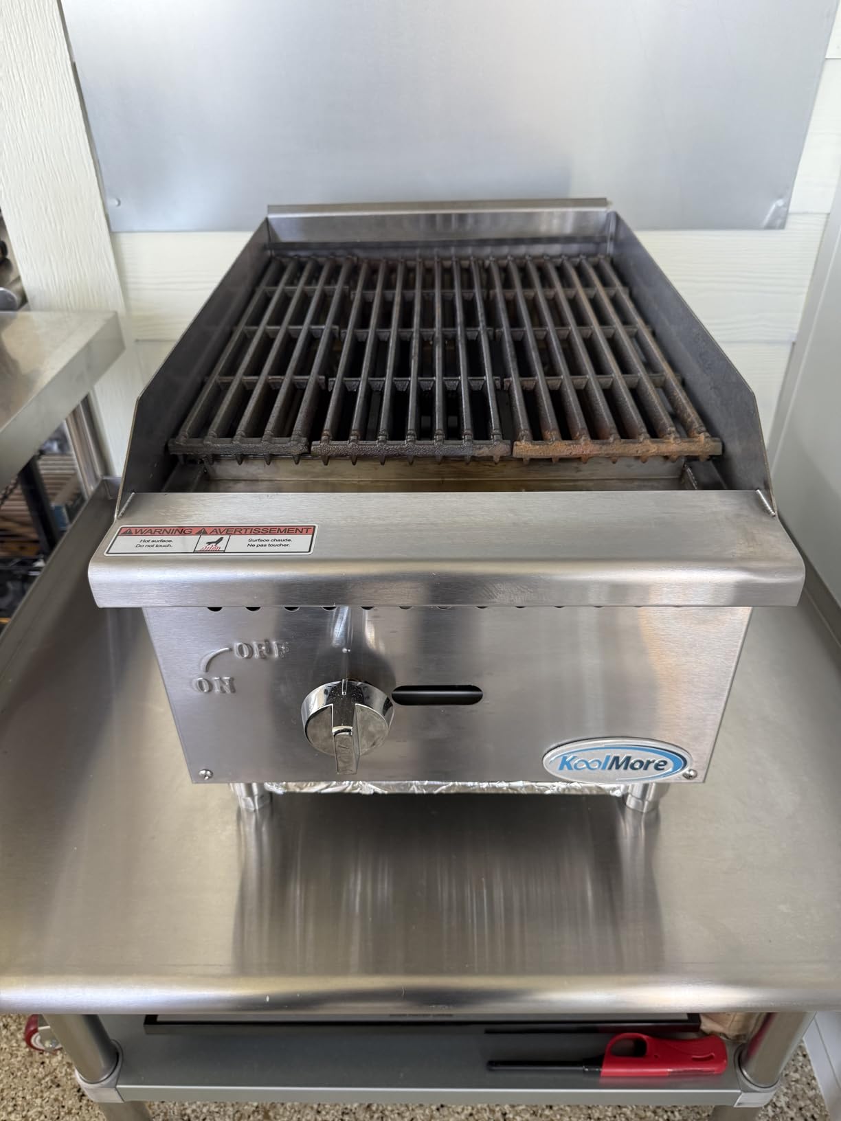 36 in. Commercial 3-Burner Natural Gas Charbroiler with 90,000 BTU in Stainless-Steel, ETL Listed (KM-GCB3-36M) customer photo 1