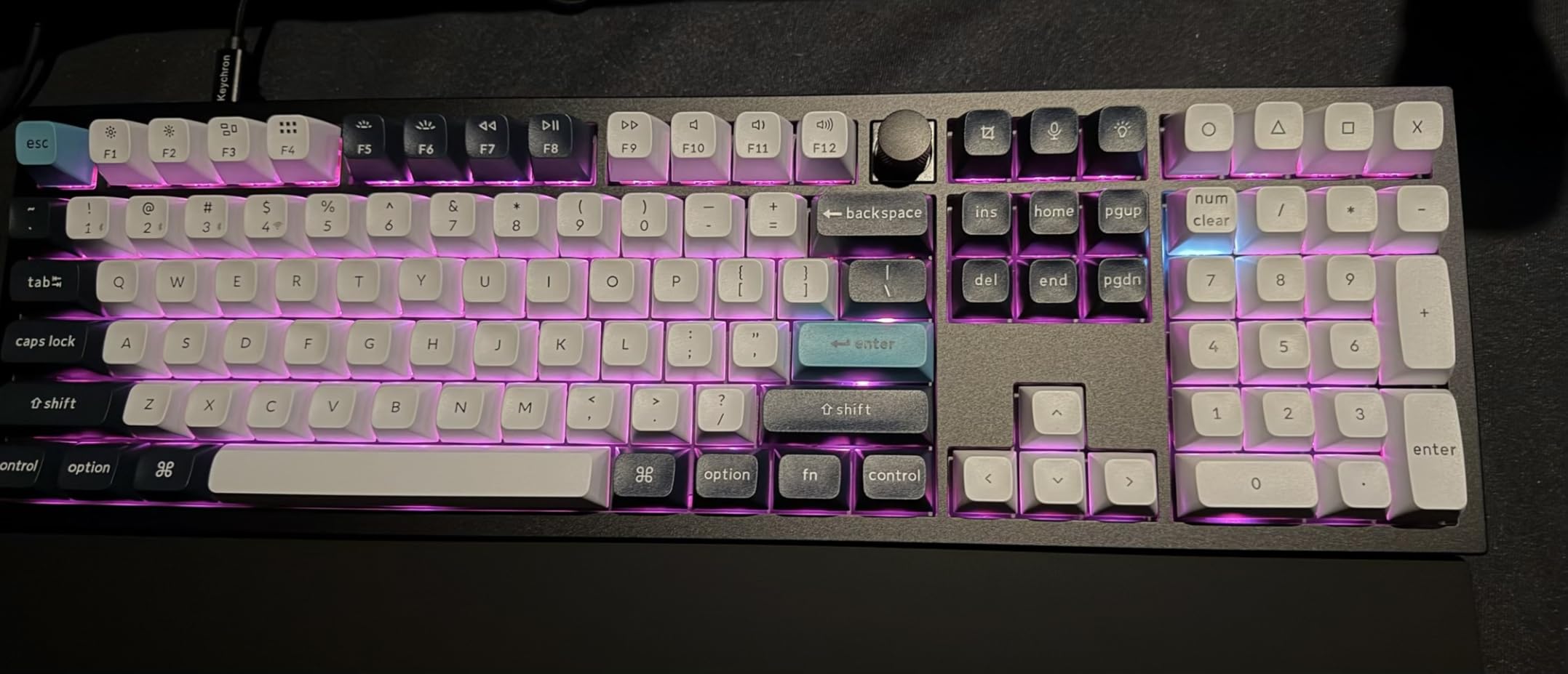 Keychron Q6 Max QMK/VIA Bluetooth Wireless/2.4 GHz/USB-C Wired Custom Mechanical Keyboard, Full Size Programmable Knob RGB Backlit Hot-Swappable Gateron Banana Switch customer photo 1