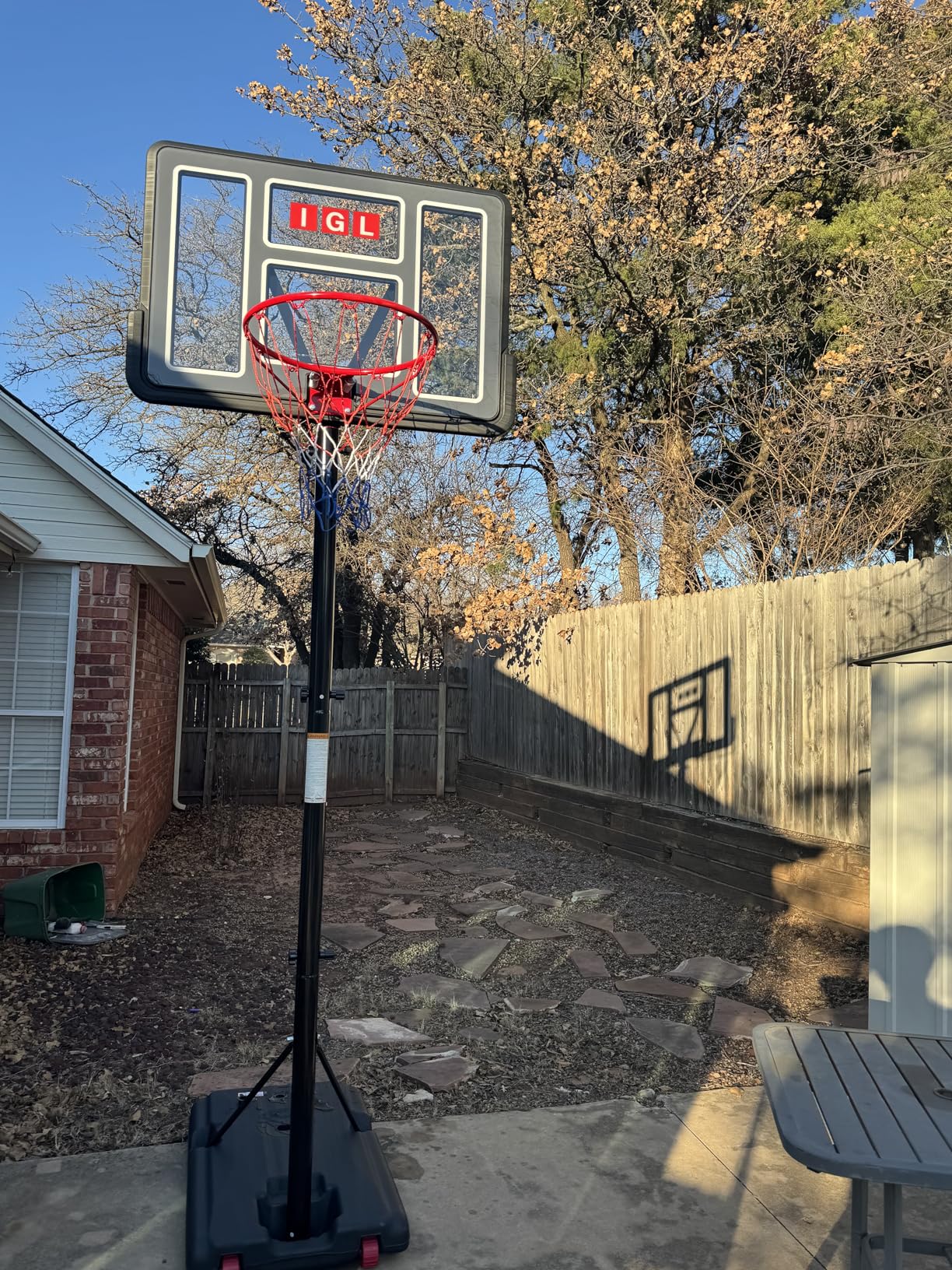 IGL Portable Basketball Hoop, 5.6-10FT Adjustable Basketball Goal System, 40/44 Inch Outdoor Basketball Hoop for Kids, Youth, and Adults customer photo 2