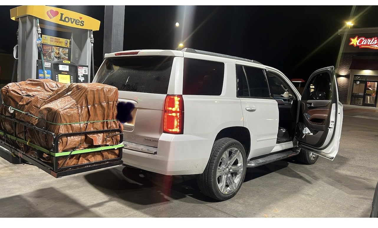 OUTPRIZE Trailer Hitch Cargo Rack with High Side Rails customer photo 1