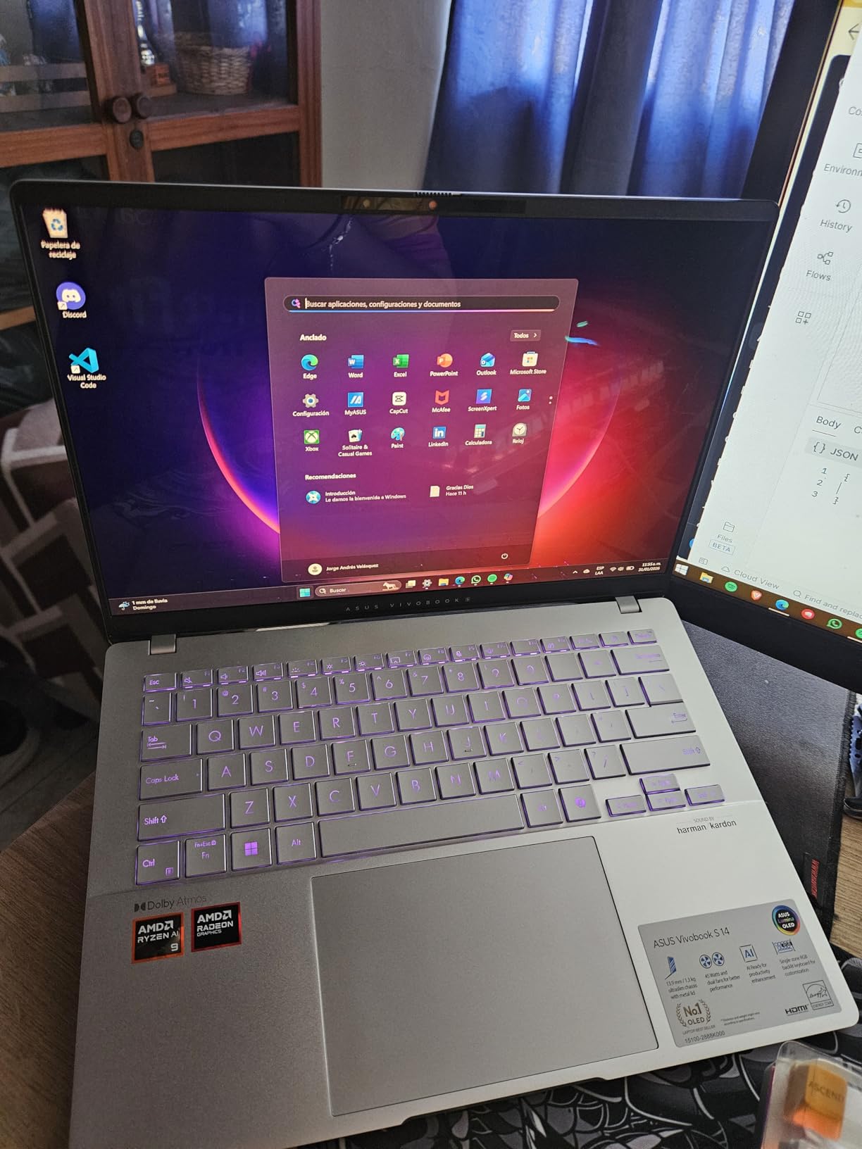 ASUS Vivobook S 14 OLED Slim Laptop, AMD Ryzen AI 9 365(10 Cores), 24GB, 1TB SSD, Customizable RGB Keyboard, Cool Silver customer photo 1