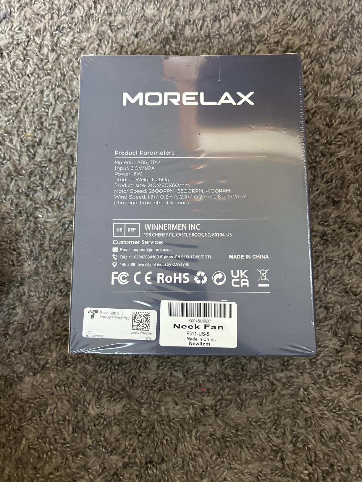 Portable Neck Fan Rechargeable, Personal Neck Cooling Fan, Hands Free Bladeless Fan, Ultra Quiet, 3 Speeds Adjustable Strong Wind, 4000 mAh Battery Operated, Gifts for Men Women Mom Dad, Small customer photo 2