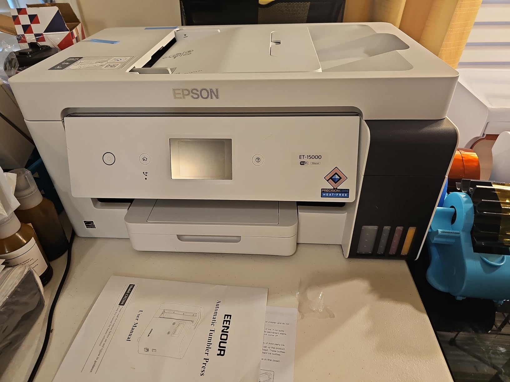 Pinckney Cartridge-Free Super-Tank Printer with Sublimation Ink Bundle for Heat Transfers, Wide Format up to 13 x 19 Inches customer photo 1