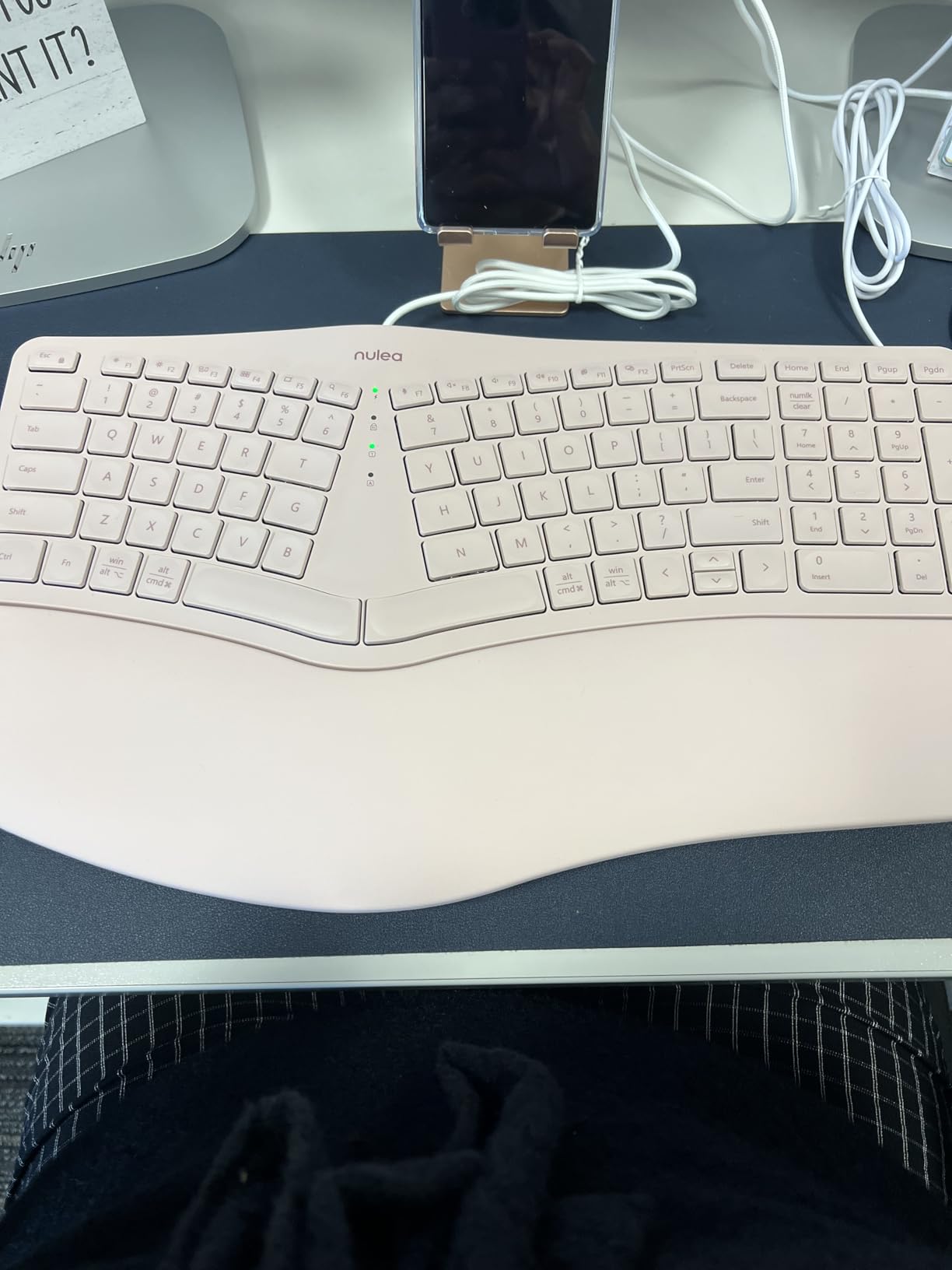 Nulea RT05C Wired Ergonomic Keyboard, Split Keyboard with Cushioned Wrist Rest, Adjustable Tilt Legs, Plug and Play, USB Corded, Compatible with Windows/Mac customer photo 2