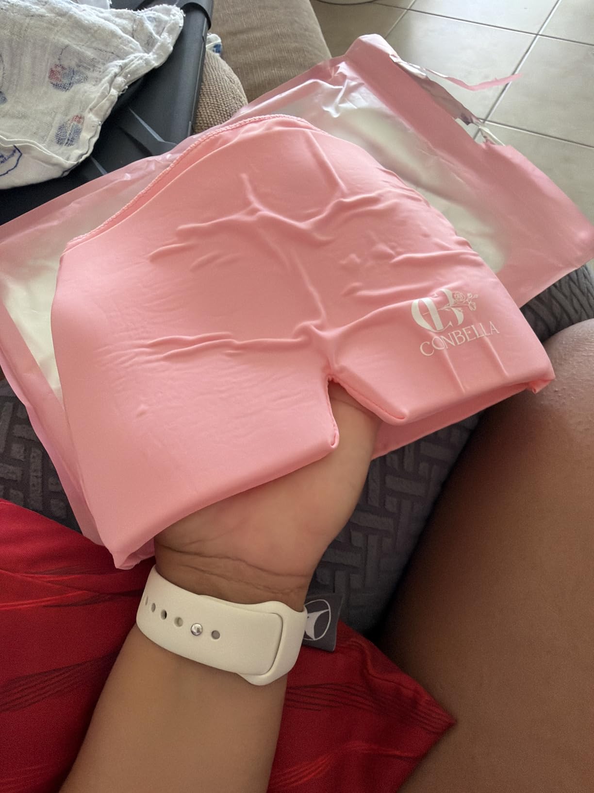 Migraine Relief Cap, Soothing Headache Ice Face Mask Products, Hot and Cold Therapy, Migraine Headache Relief Cap for Migraine, Sinus, Puffy Eyes, Tension, Stress and Hangover(Pink) customer photo 2
