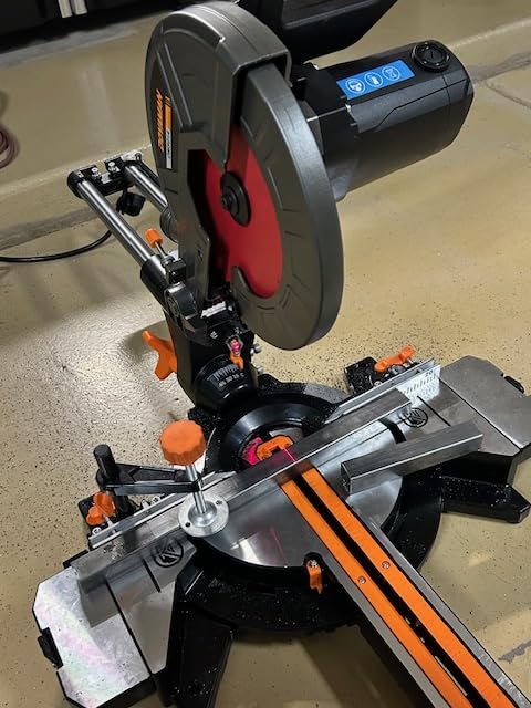 DOVAMAN Updated 10-Inch Sliding Miter Saw, Multi-Material Cutting w/ 3 x TCT Blades, Ambidextrous Operation, 5000/3200RPM Speed customer photo 1