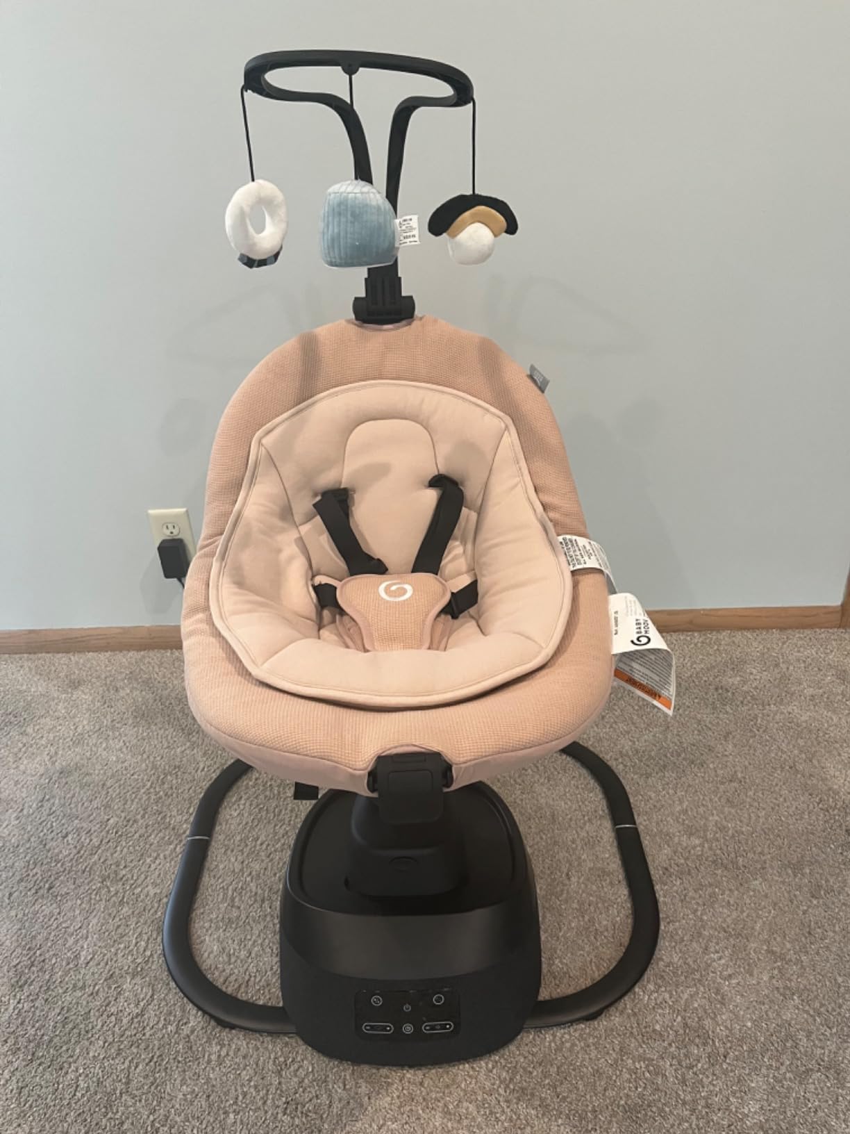 Babymoov Swoon Evolution Smart Electric Baby Swing, Bluetooth-Connected, 8 Motions, 360° Reclining Seat, Music Streaming, Voice Recording, Personalized Lullabies, Mobile App Control, Infant Included customer photo 1