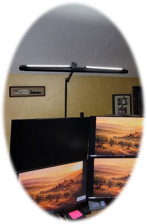 3000 Lumen Ultra Bright Architect Desk Lamp with Clamp, 36W Tall Overhead Led Desk Light for Home Office, 47Inch Long Dimmable Computer Monitor Light Bar with Remote customer photo 2