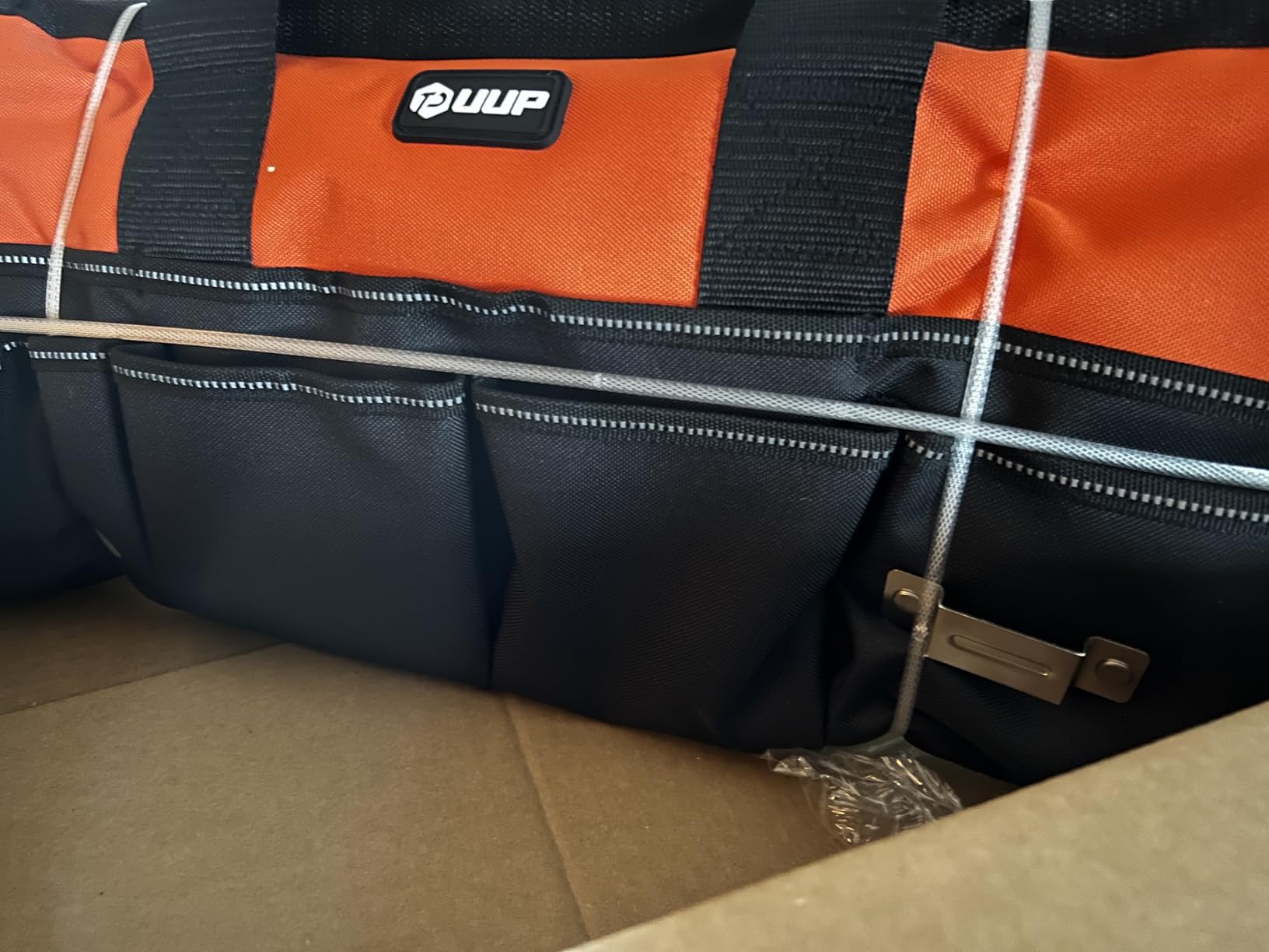Heavy Duty Tool Bag 15-Inch, 16-Pocket Portable Empty Tool Box Organizer, Big Storage Toolbox Organization, Soft Handle Large Zipper Carrying Toolbag, Father Day Gifts for Him Dad Men, Green customer photo 1