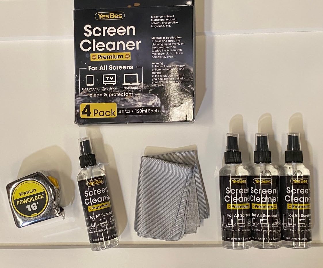 Screen Cleaner Spray 16oz (4oz x 4 Pack) - TV Screen Cleaner Spray and 2 Microfiber Cloths, Computer Screen Cleaner & Car Screen Cleaner for TV, Monitor, Laptop, MacBook, iPad customer photo 2