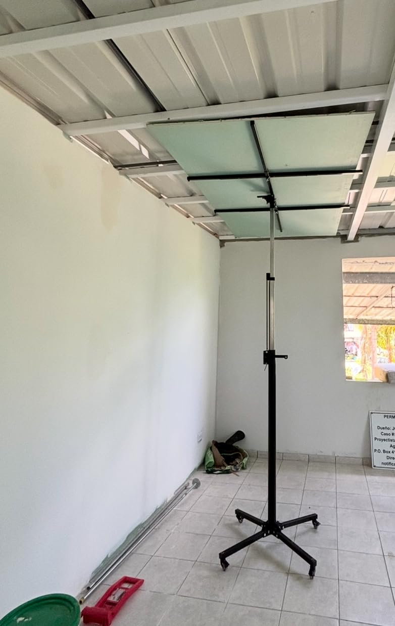 Three in One Electric Drywall Lift, 10 ft Max Height Sheetrock Lift, 110 LBS Weight Capacity Drywall Panel Lifter, Hoist Jack Tool with Electric Hammer Bracket, Level Bracket Lockable Wheels customer photo 2