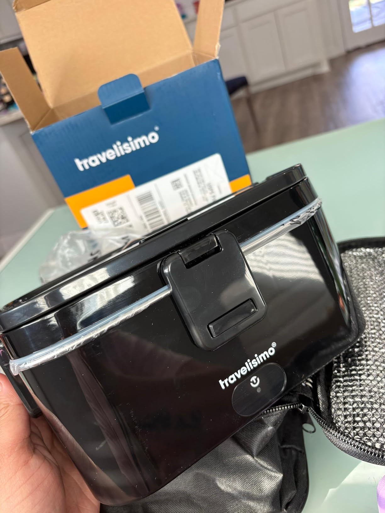 TRAVELISIMO Extra-Large Electric Lunch Box For Adults Holds up to 8 Cups - 100W Heated Lunch Box For Men 1.8L, Portable Food Warmer for Travel & Work, Loncheras Electricas Para Calentar Almuerzo customer photo 2