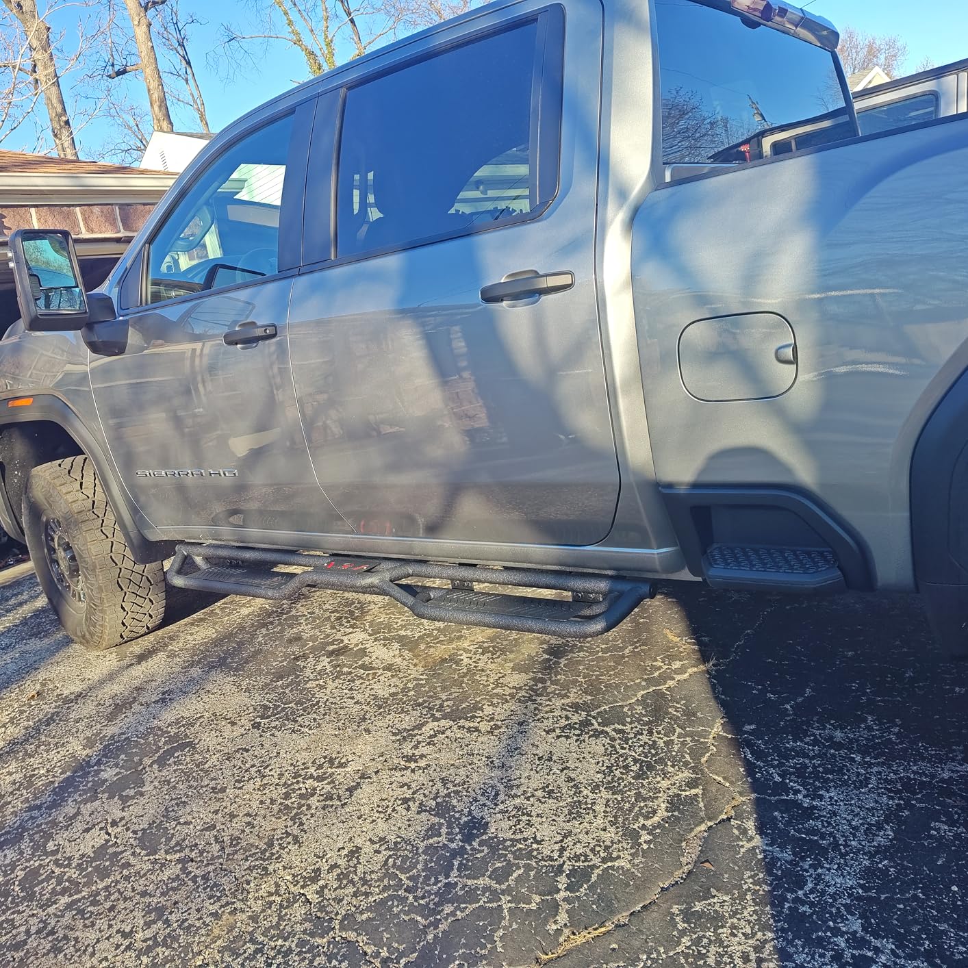 Crew Cab Running Boards Side Steps Compatible with 2019-2026 Chevy Silverado & GMC Sierra 1500, 2020-2026 Chevrolet Silverado/GMC Sierra 2500 HD 3500 HD CrewCab (Excl 2019 1500 LD/Limited) customer photo 1