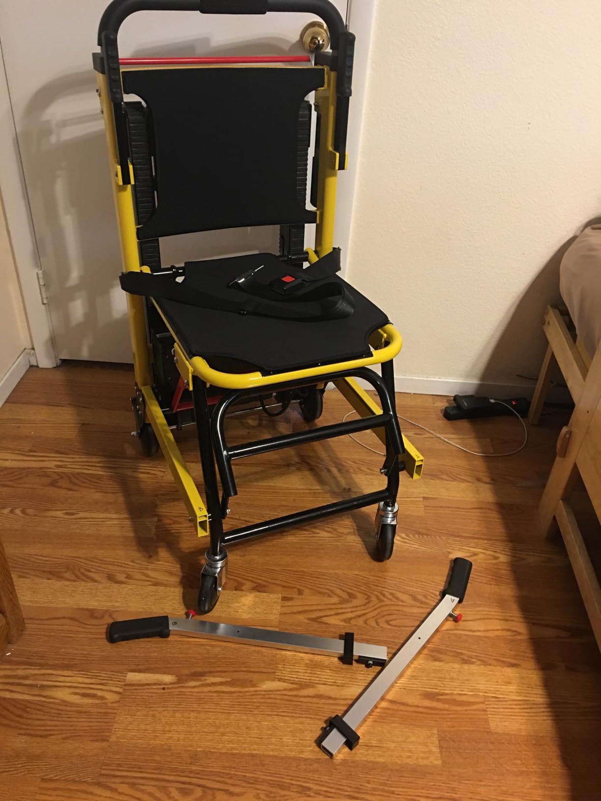 Electric Stair Climbing Wheelchair Foldable Stair Lifts for Seniors 400lbs Load Capacity Motorized Stair Chair Stairlift with Seat Belts Power Wheelchair (Model:BC-EA8000) customer photo 2