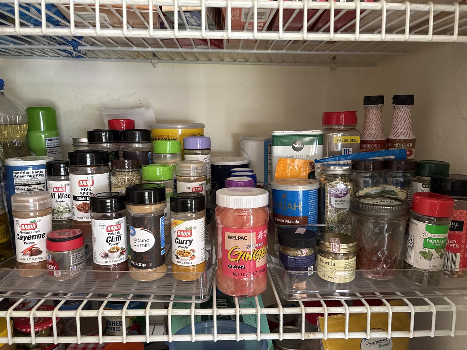 Oizeir Clear Spice Rack (2-Pack) - 3-Tier Acrylic Organizer for Cabinet - Deep Spice Shelf - 10.4 x 9.6 x 4 Inches - Holds Seasoning and Condiments customer photo 1