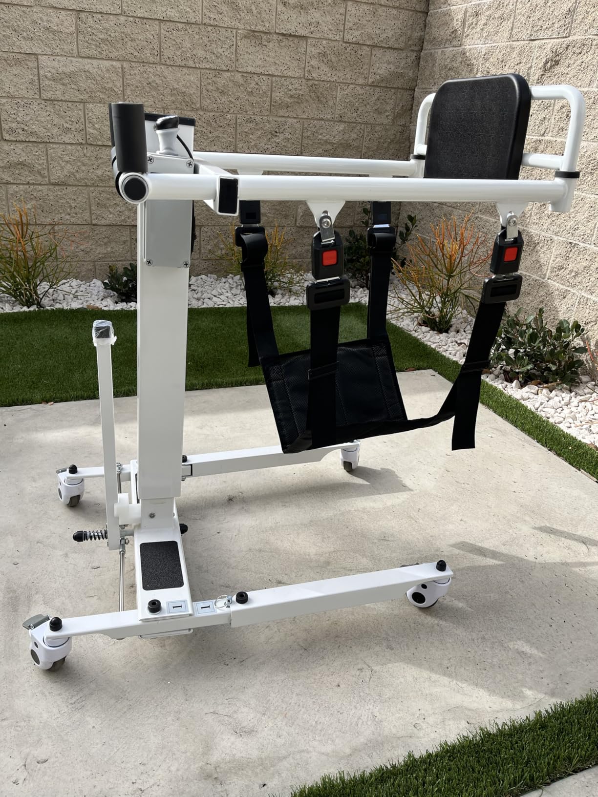 Patient Lift Transfer Chair - Electric Assist Lift Aid for Home Care Use - Portable Folding for Car - Transport Wheelchair for Seniors, Adults & Disabled customer photo 1