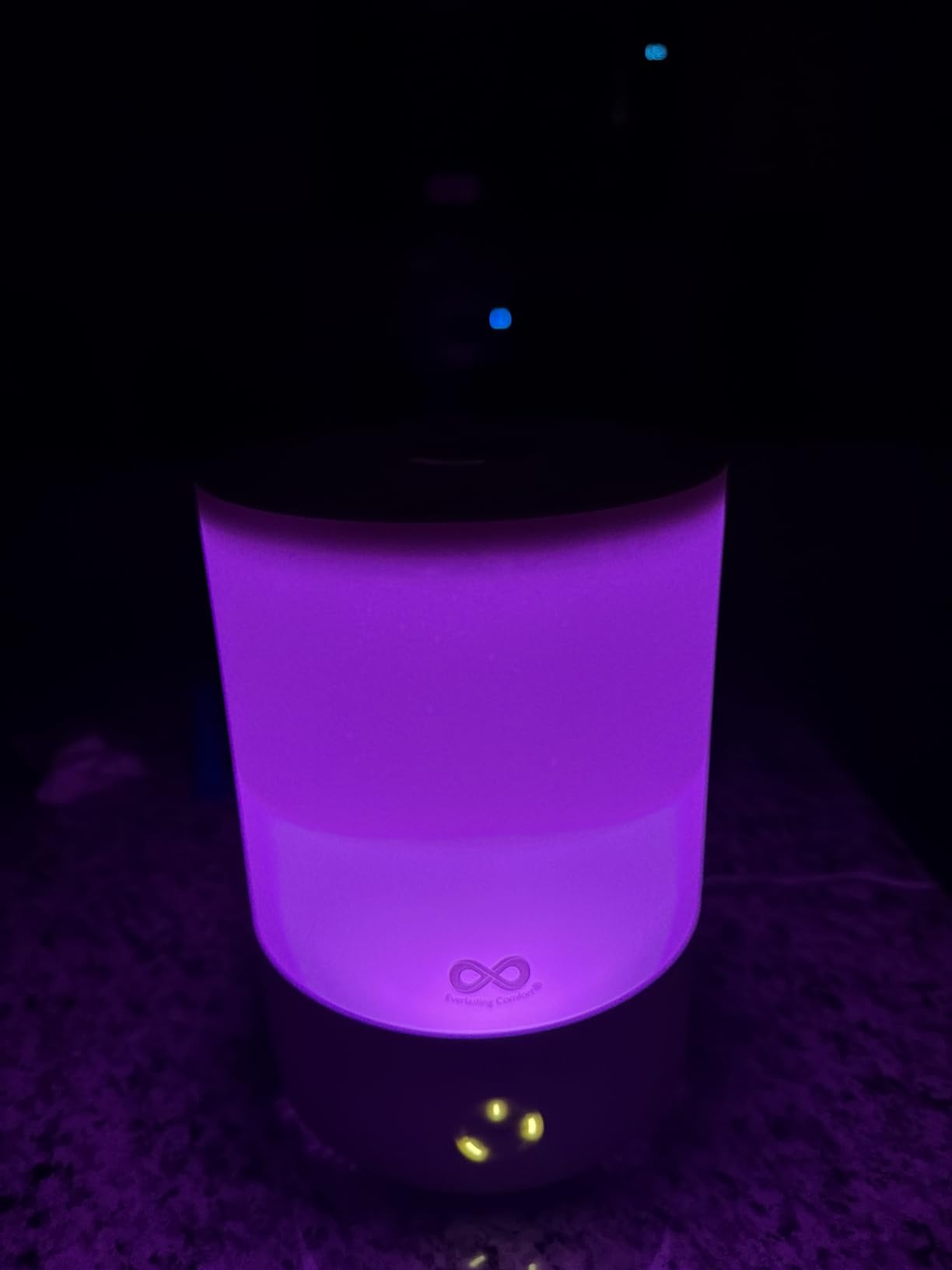 Everlasting Comfort 2.5L Top Fill Humidifier for Bedroom - Quiet, Easy to Fill & Clean, 24HR Runtime, Night Lights, Timer, Ultrasonic Cool Mist, Auto Shut-Off, Essential Oil Diffuser - White customer photo 2