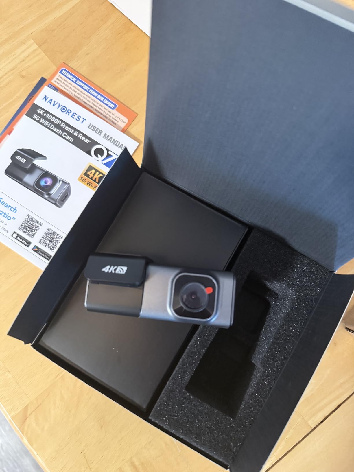 Navycrest 4K Dash Cam Front and Rear with 64GB Card, Built-in 5G WiFi, Dash Camera for Cars 4K Front and 1080P Rear, Dashcams for Cars Loop Recording, Gravity Sensor, 24-Hours Parking Mode customer photo 1