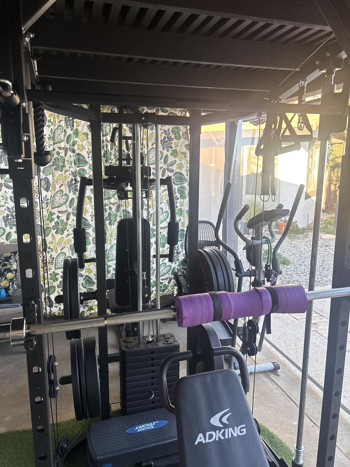 GMWD Dual-Station Smith Machine Power Cage, All-in-One Home Gym Workout Station with 121LB Weight Stacks & Cable Crossover, Professional Functional Trainer customer photo 1
