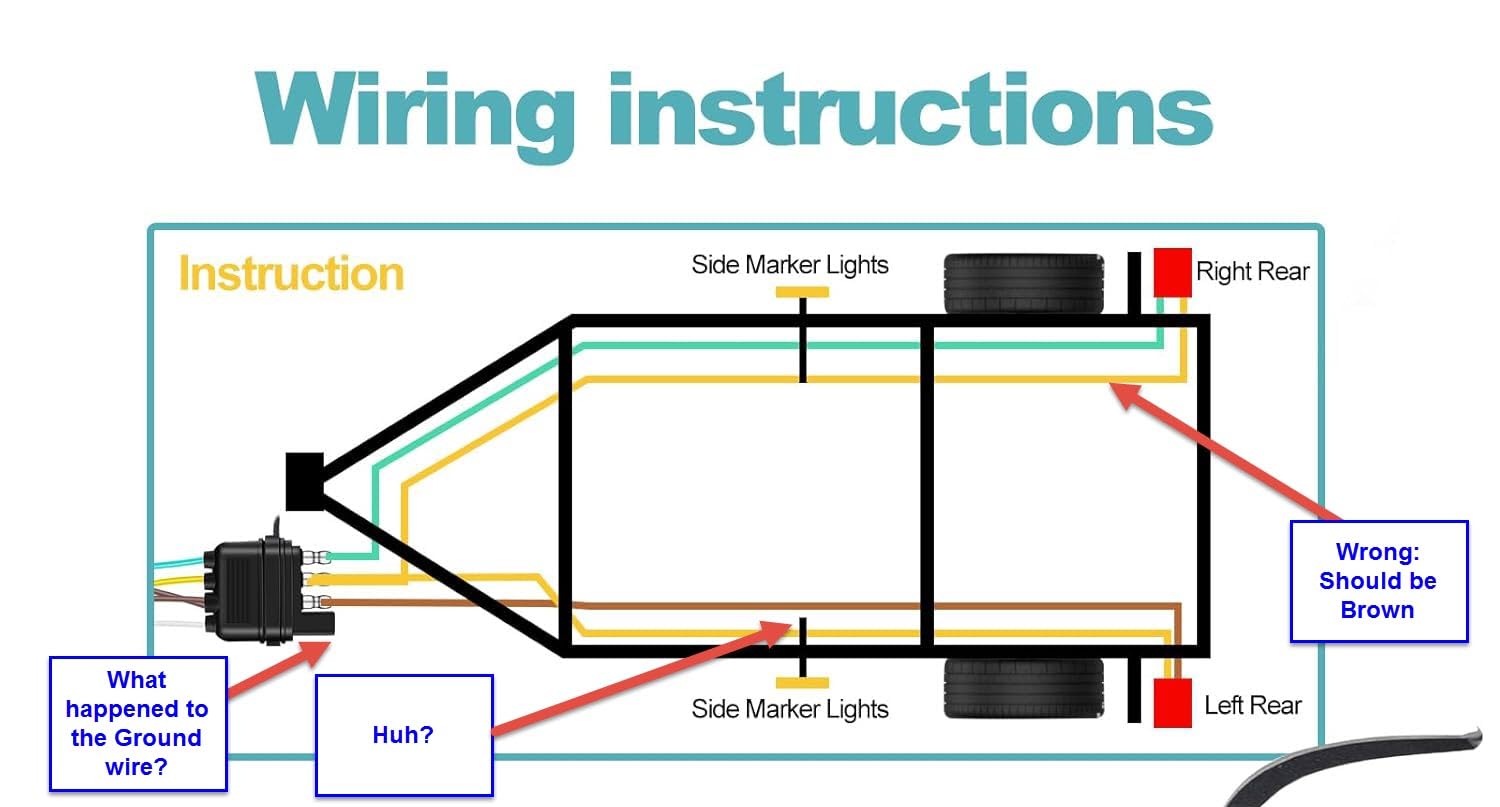 22FT 4 Pin 5 Wire Trailer Wiring Harness Protected by Nylon Net Tube, Utility Pure Copper Boat Trailer Wiring Kit for Trailer Tail Light Rewiring customer photo 1