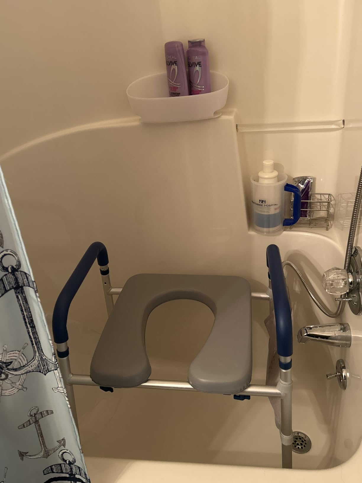 Loyoda Toilet Seat Risers for Seniors, Removable Padded Raised Toilet Seat with Handles, Easy to Clean Adjustable Height Toilet Riser, Handicap Elevated Seat 400lb, Fits Any Toilet customer photo 1