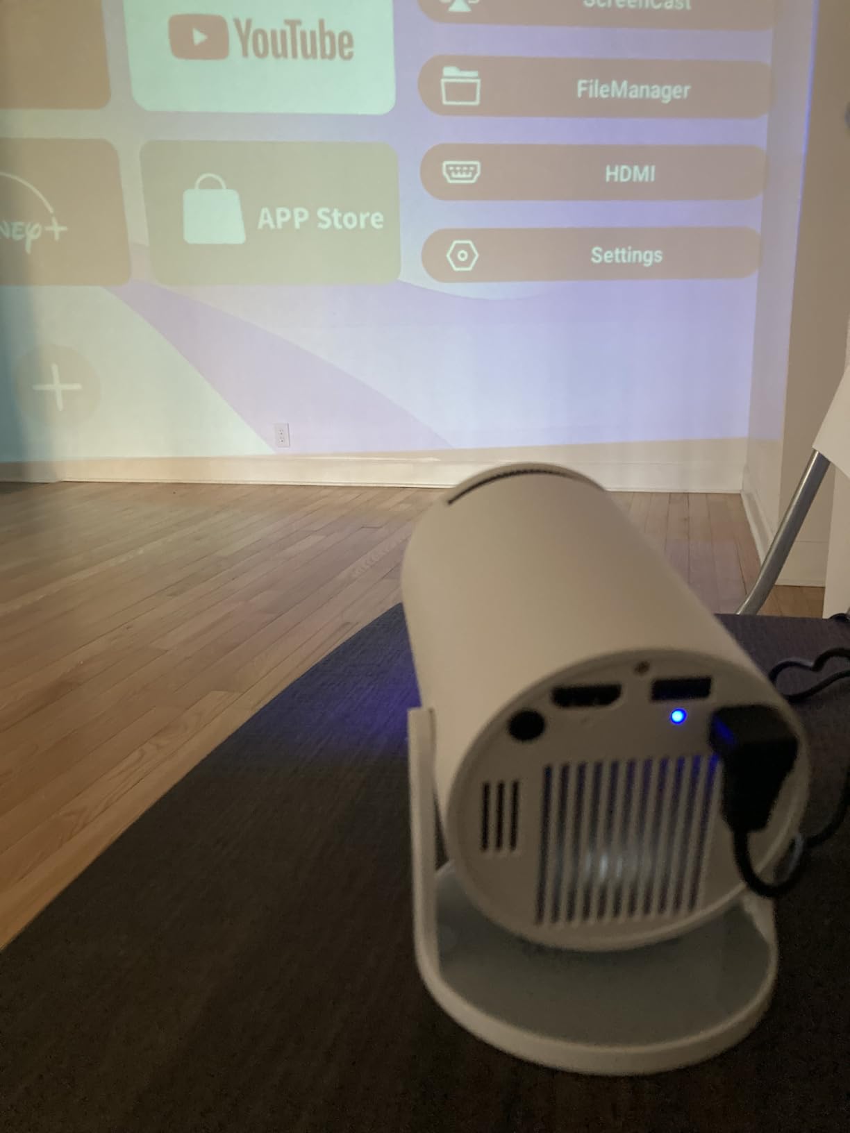 Mini Portable Projector 4K WiFi 6 BT 5.2, Full HD Supported Auto Keystone Home Theater with 180° Rotation customer photo 2