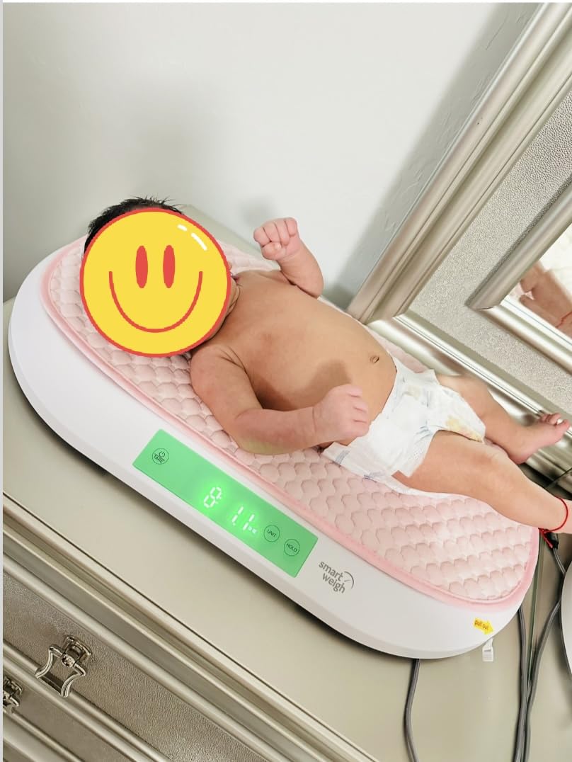 Smart Weigh Baby & Pet Scale Kit - Digital Infant Weighing Scale with Covers and Built-in Pull-Out Measuring Tape, 88 lb Capacity, 5 Units customer photo 1