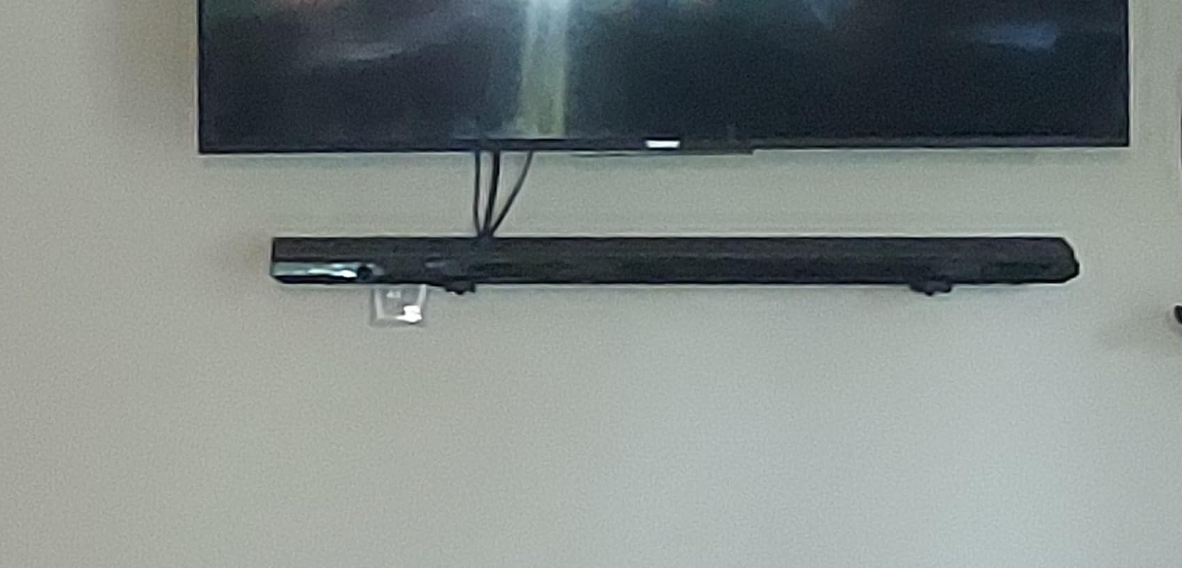 Soundbar Wall Mount Bracket for Samsung, Bose, Vizio, LG, Sony, JBL, Sonos and More Sound Bar Mounts Under TV, Hold up to 33 lbs, Depth Adjustable 3.6-6.4, Soundbar Shelf, Black customer photo 2