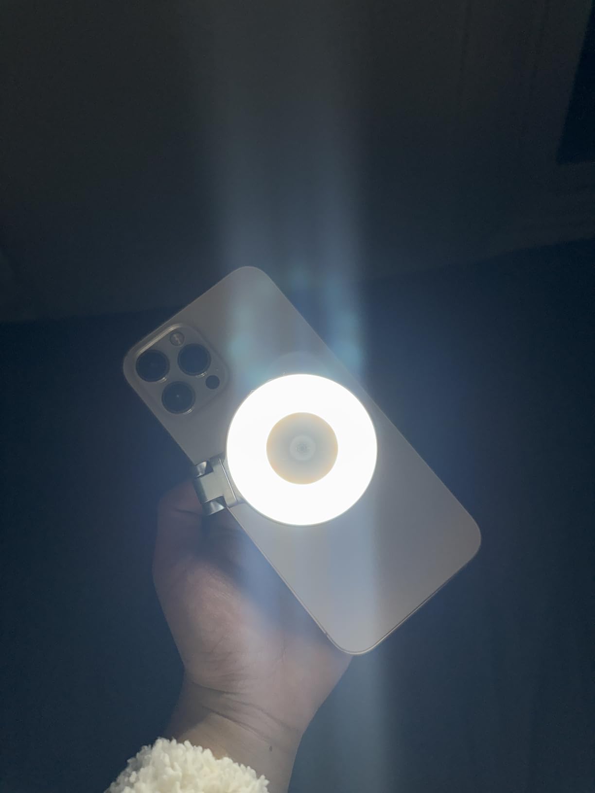 TELESIN C03 Magnetic Selfie Light, Phone Light Compatible with iPhone Magsafe, CRI97 360° LED Selfie Ring Fill Light with Mirror for Selfies/Photography/TikTok/Zoom Calls/Video Conference customer photo 1